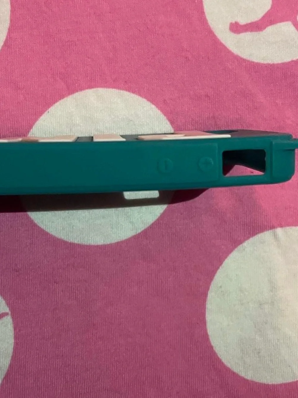 Preppy Mcbling VS PINK iPhone Case • Teal / White Silicone Case
